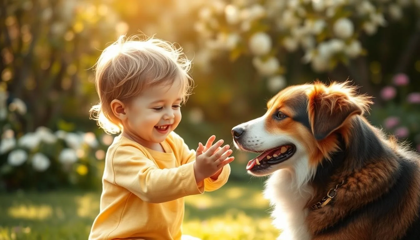 Hund und Kind: Erfahren Sie, wie Sie mit Geduld und Spielideen eine liebevolle Beziehung zwischen Ihrem Vierbeiner und Ihrem Kind aufbauen.